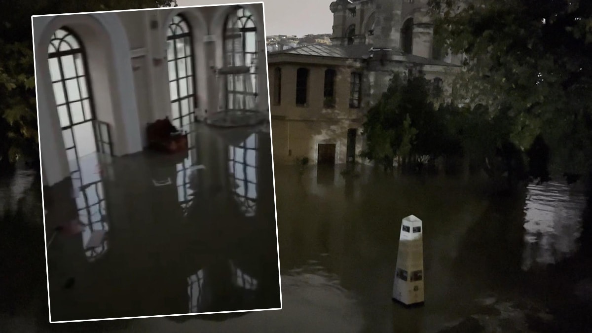 İstanbul'da tarihi cami sular altında kaldı