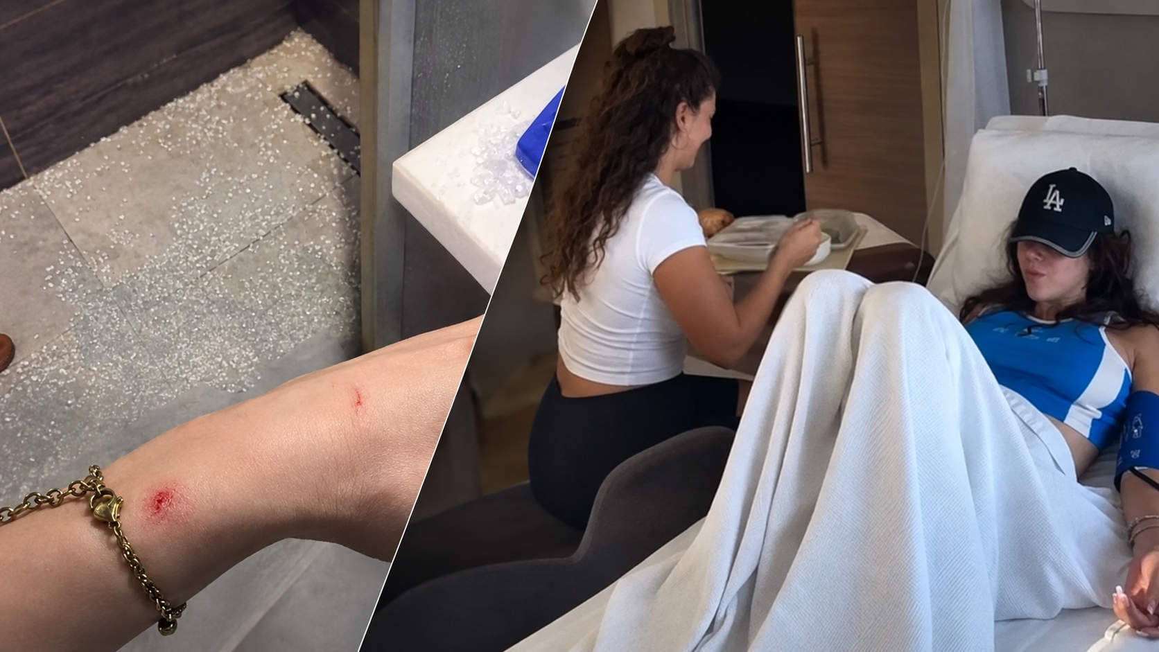 Şampiyon Nefise'nin yüzünde duşakabin patladı