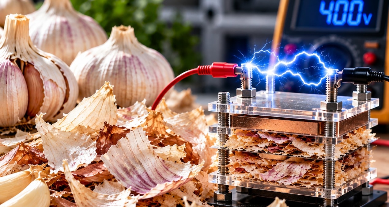 Araştırmacılar sarımsak kabuklarını kullanarak elektrik enerjisi üretmeyi başardı