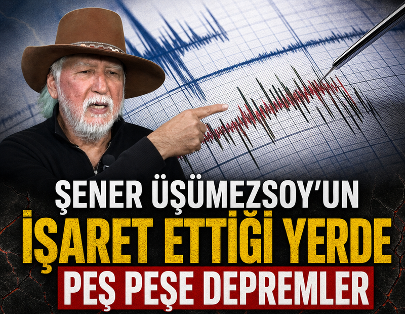 Şener Üşümezsoy’un işaret ettiği yerde peş peşe depremler