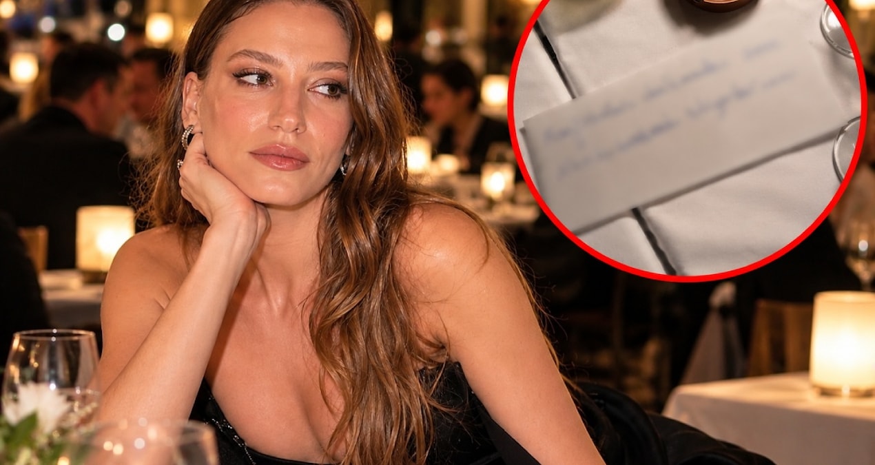 Serenay Sarıkaya'ya restoranda gelen not gündem oldu