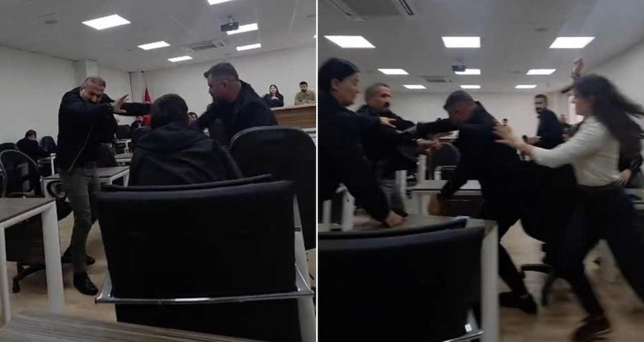 Silopi Belediye Meclisi'nde tekme ve yumruklu kavga