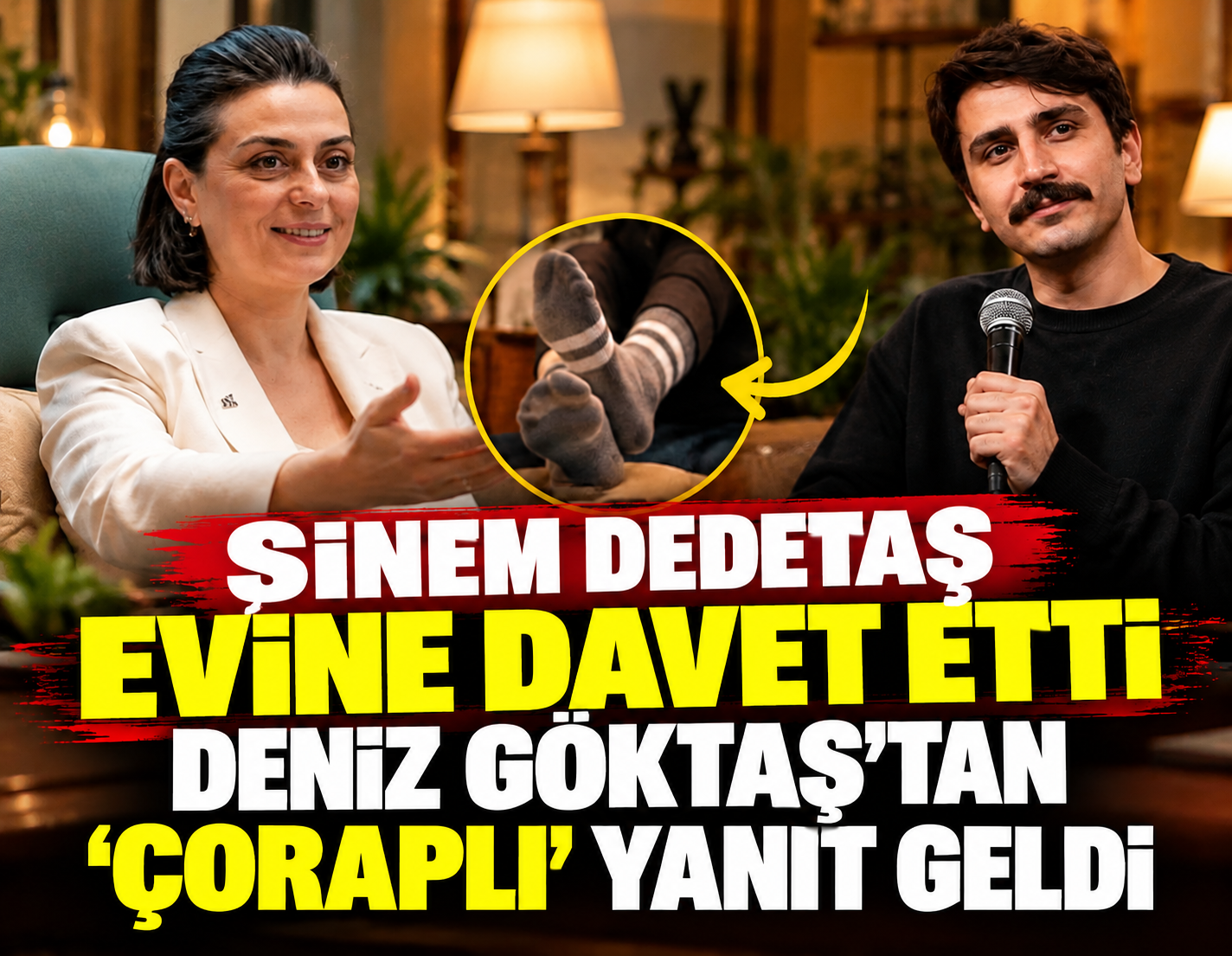 Sinem Dedetaş evine davet etti, Deniz Göktaş'tan 'çoraplı' yanıt geldi