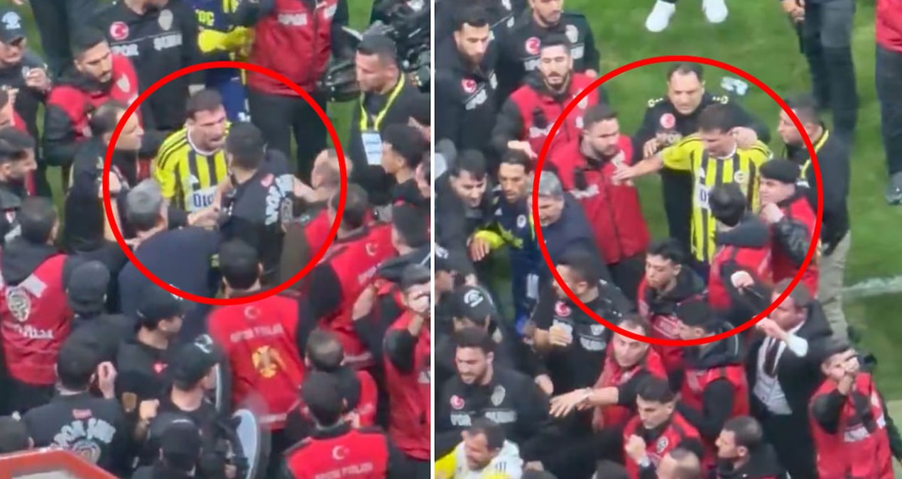 Mert Hakan Yandaş derbi sonrası polisle tartıştı: Görüntülere tepki yağdı