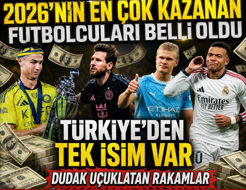 2026'nın en çok kazanan futbolcuları belli oldu! Listede Türkiye'den tek isim var