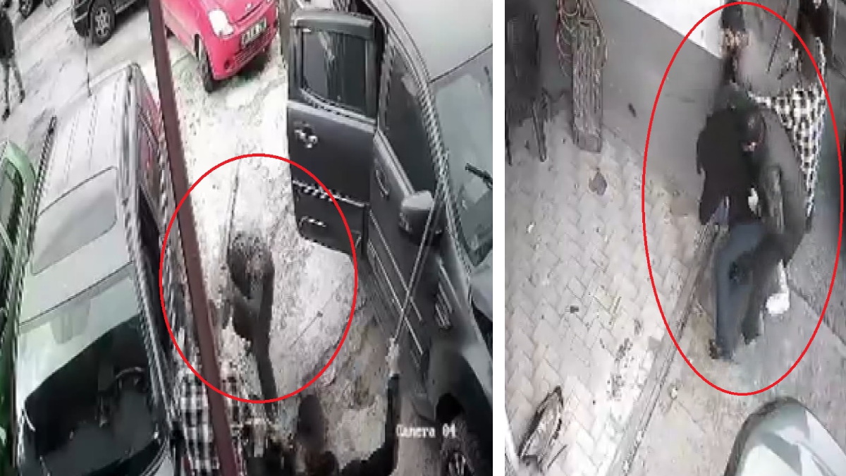 Tamirhanede 3 kişinin yaralandığı silahlı kavga kamerada