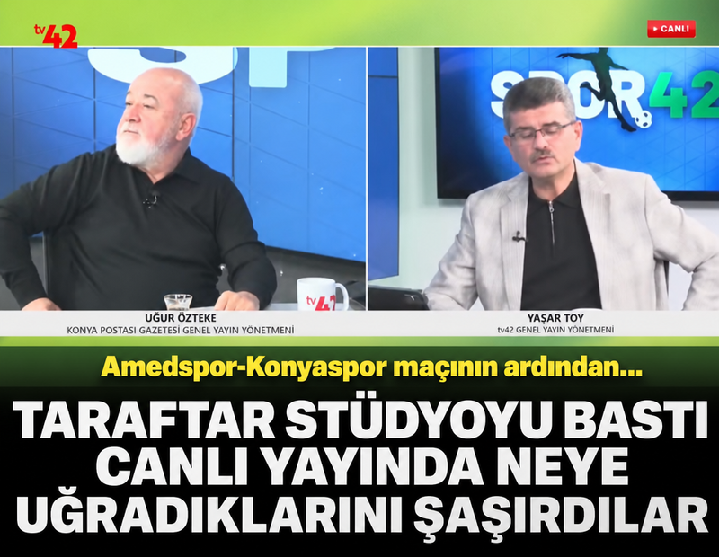 Taraftar stüdyoyu bastı canlı yayında neye uğradıklarını şaşırdılar