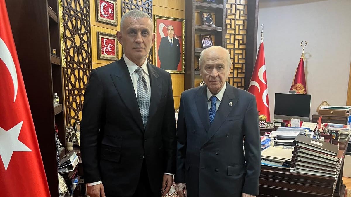 TFF Başkanı Hacıosmanoğlu, Bahçeli'yi ziyaret etti