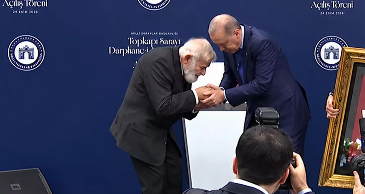 Erdoğan'ın katıldığı Topkapı Sarayı'ndaki törene damga vuran an...