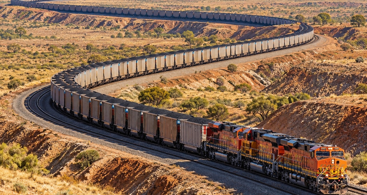 696 vagonlu tren imkansızı başardı: Ucu bucağı görünmeyen dev 861 kilometre yol katetti