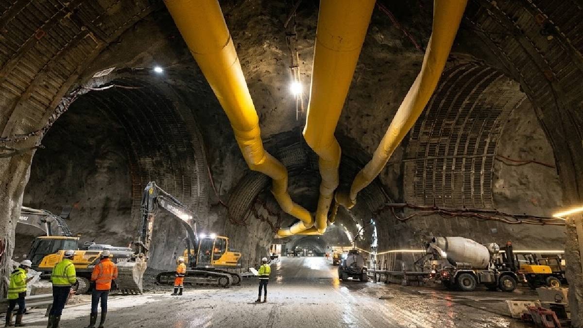 Dağı delip 57 kilometrelik tünel açtılar