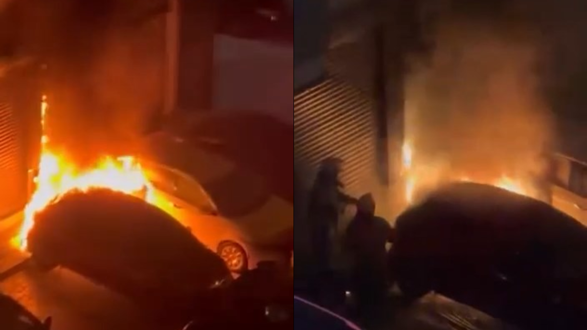 Kadıköy’de akılalmaz yangın! Aydınlatma direği araçları yaktı