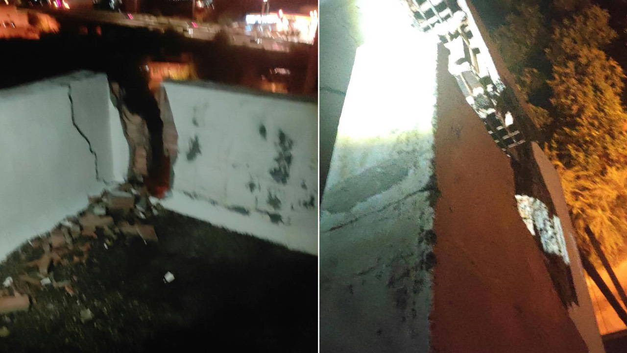 Adana'da iki farklı noktaya yıldırım düştü: Elektrik direği apartmana devrildi