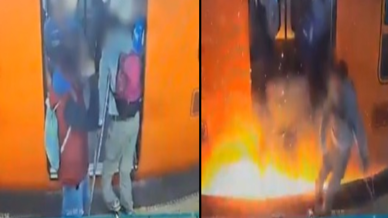 Raylara düşen koltuk değneği metroyu yaktı!