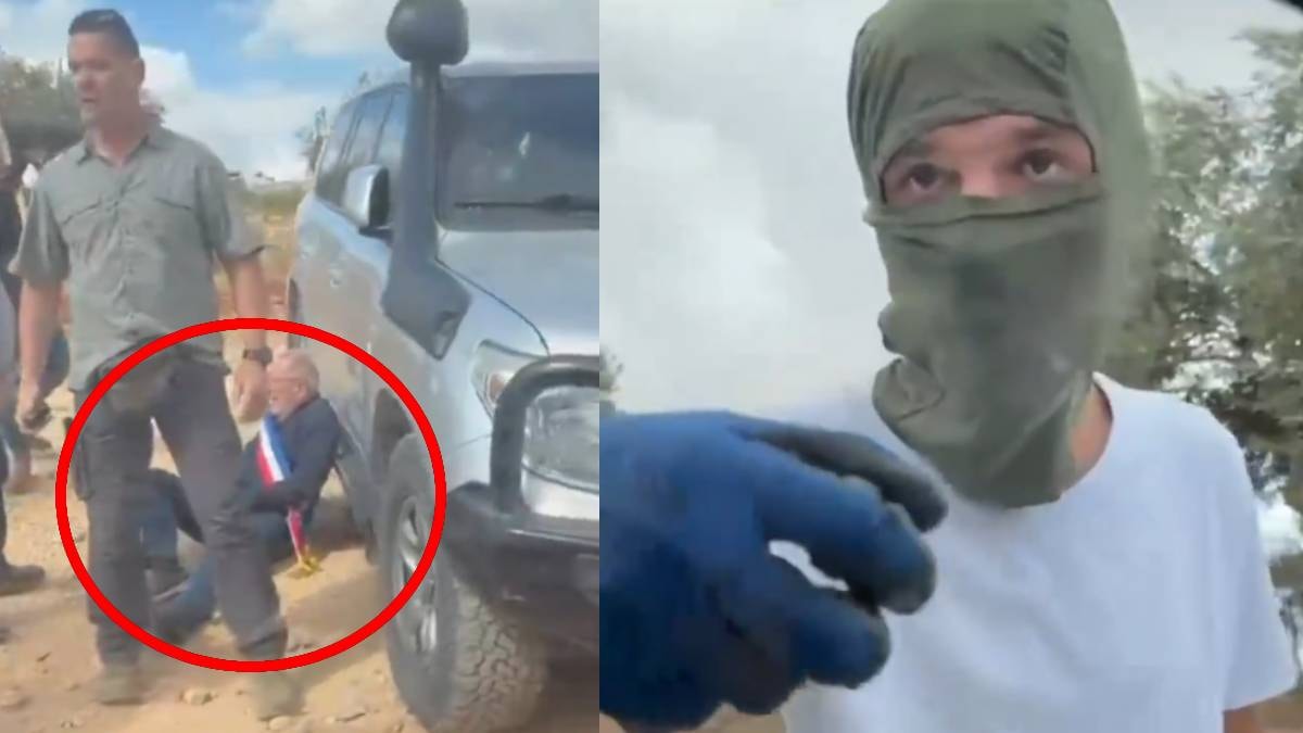İsrailli yerleşimciler ziyarete gelen Fransız başkanı metal sopalarla dövdü