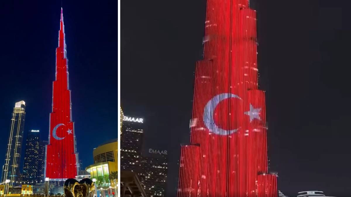29 Ekim'de dünyanın en yüksek binasında Türk bayrağı yansıtıldı