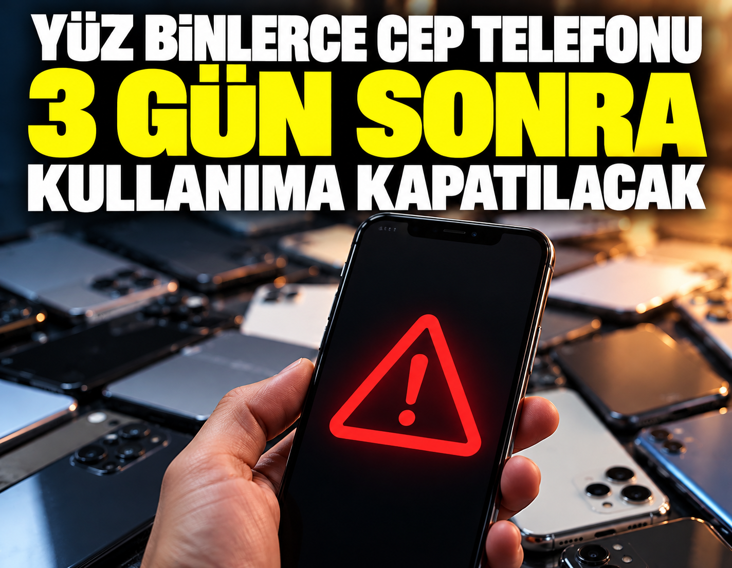 Yüz binlerce cep telefonu 3 gün sonra kullanıma kapatılacak