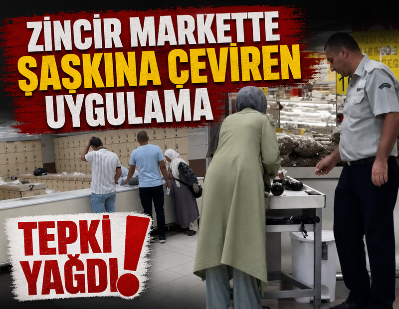 Zincir markette şaşkına çeviren uygulama: Tepki yağdı