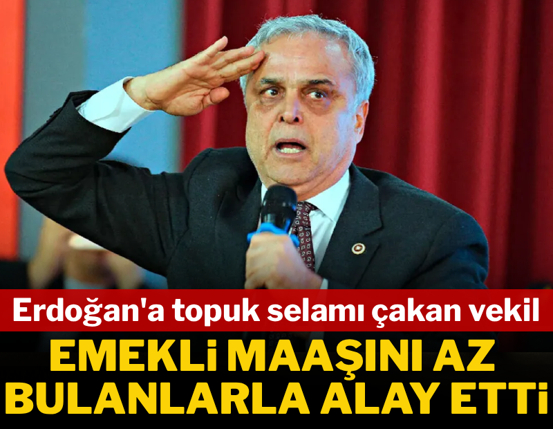 Erdoğan'a topuk selamı çakan vekil, emekli maaşını az bulanlarla alay etti
