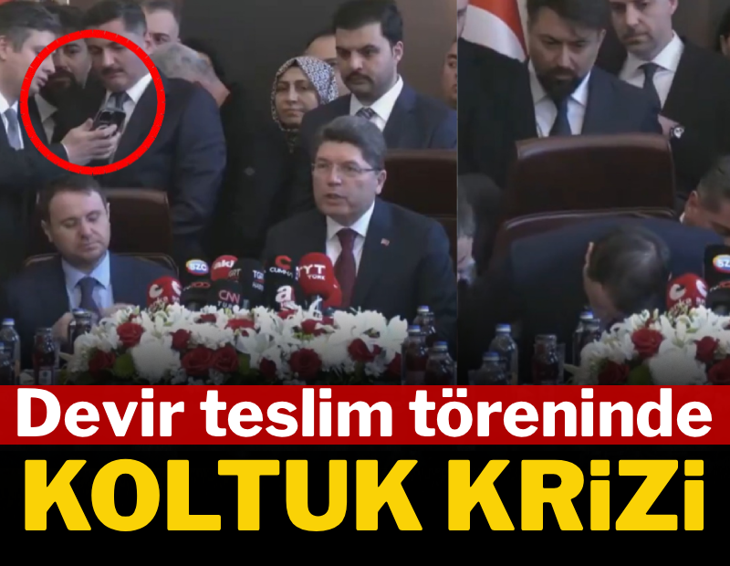 Devir teslim töreninde koltuk krizi 