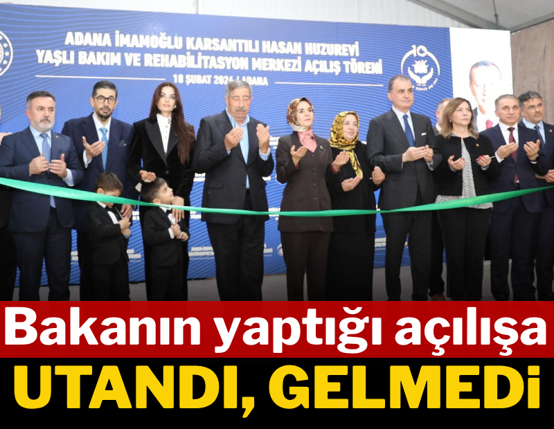 Bakanın yaptığı açılışa utancından gelemedi