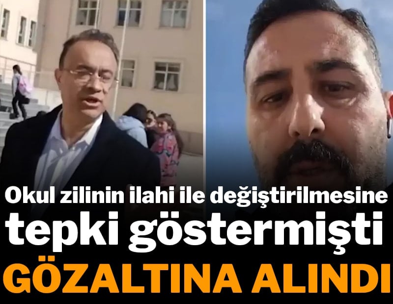Teneffüs zilini eleştiren veli gözaltına alındı