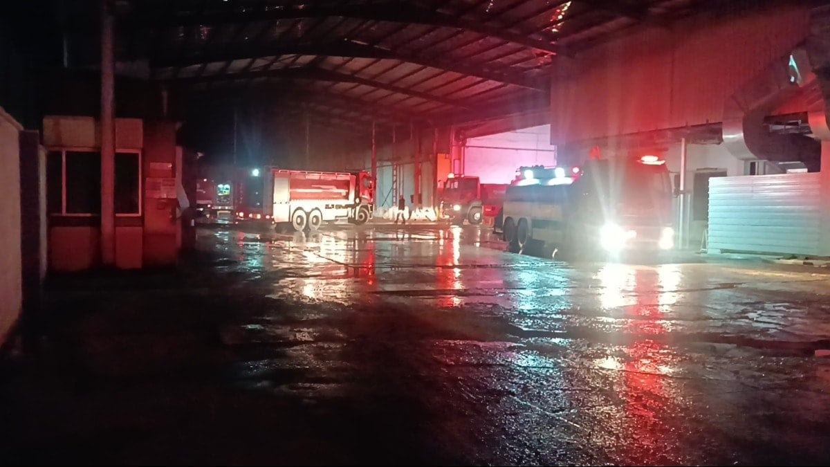 Gaziantep'te makarna fabrikasında yangın