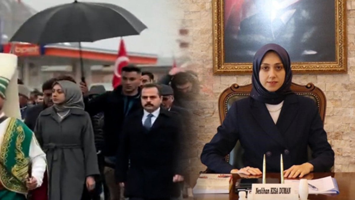 Polise şemsiye tutturan Kaymakam sessizliği bozdu!