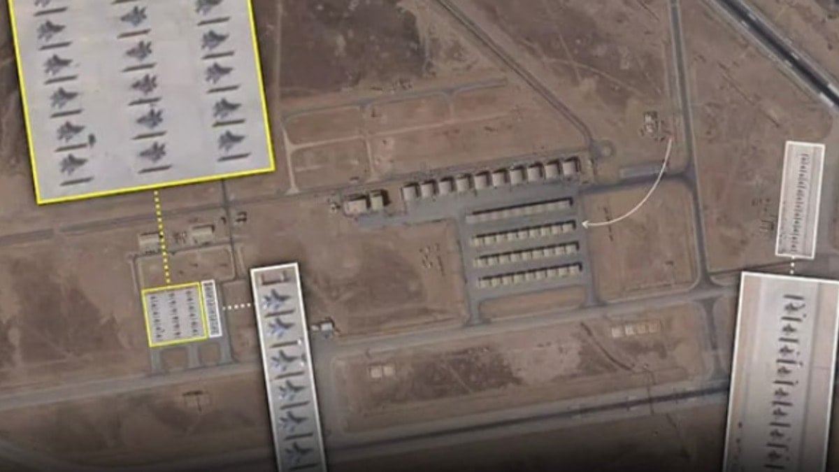 Dev yığınak uydu görüntüsünde ortaya çıktı: ABD 150 uçakla geldi