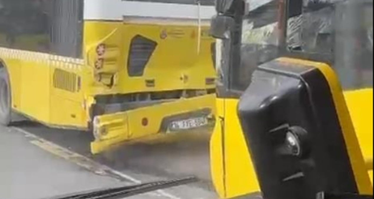 Fatih'te zincirleme İETT kazası: 3 otobüs çarpıştı