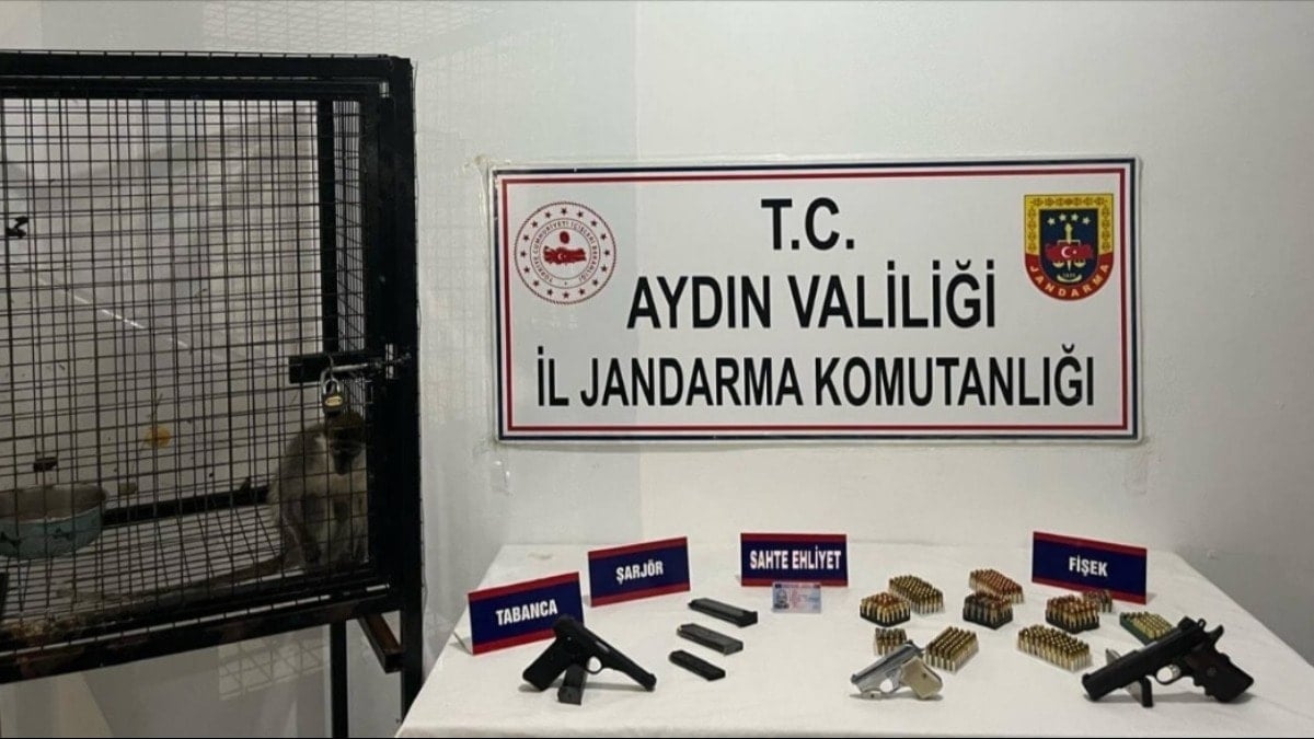 Aydın’da operasyon: Ruhsatsız silah ve maymun ele geçirildi