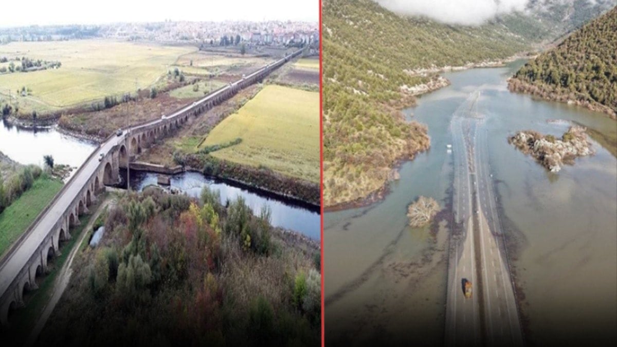 600 yıllık köprüde taşkın düşünülmüş, 3 yıllık otoyol sular altında!