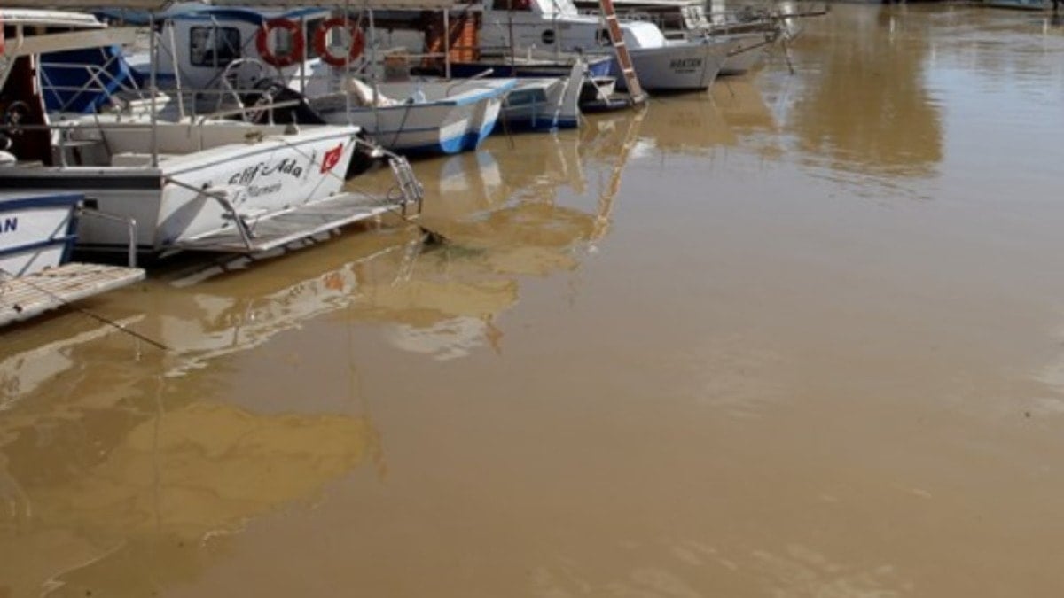 Sağanak sonrası Gökova’da ilginç görüntü
