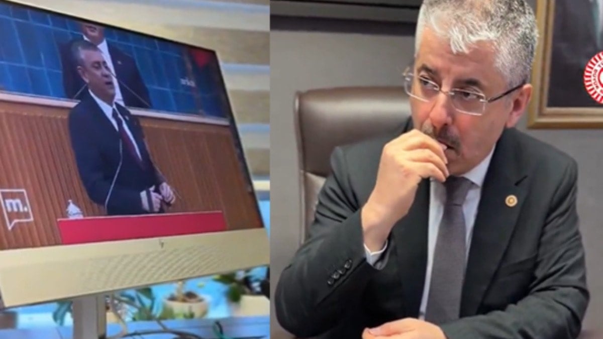 Meclis çatısı altında pes dedirten görüntüler: AKP'li vekil, çekirdek çitledi, Özgür Özel'i izledi