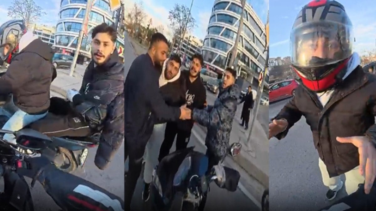 Trafikte önünü kesip dövdüler!