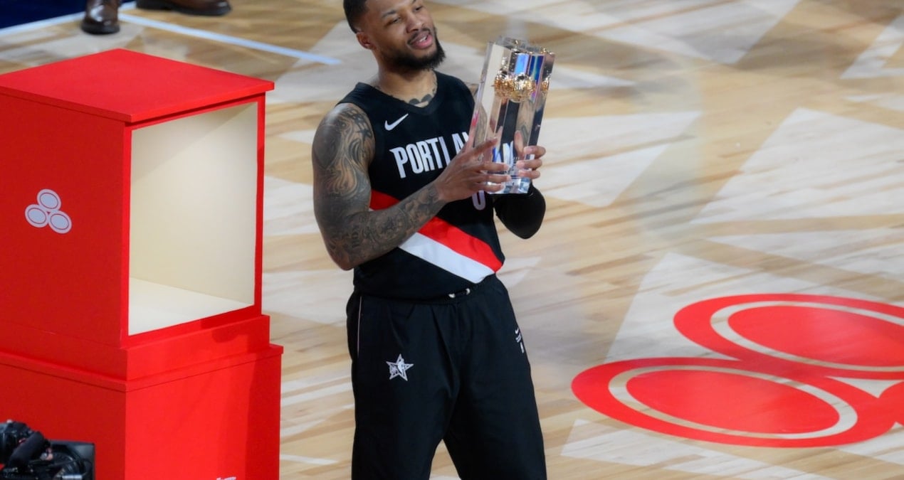 All Star'a damga vurdu! Sakat sakat üçlük yarışmasını kazandı