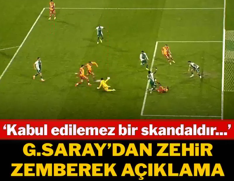 Galatasaray'dan zehir zemberek açıklama!