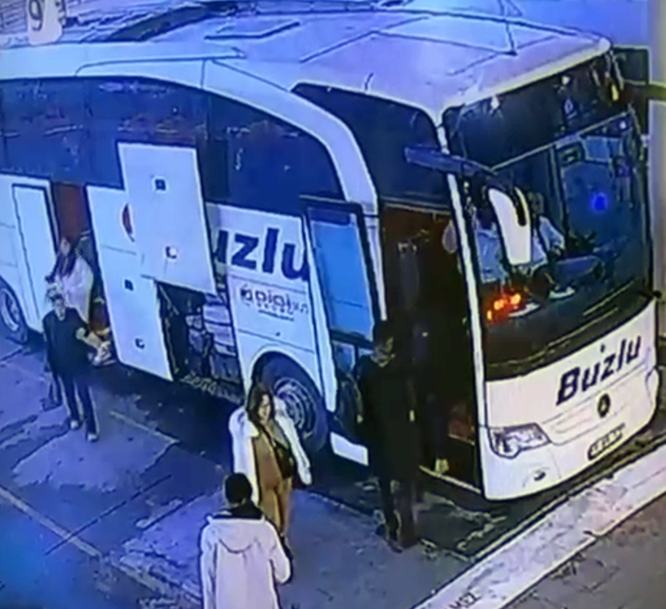 Yolcu otobüsünün facia öncesi son görüntüsü...