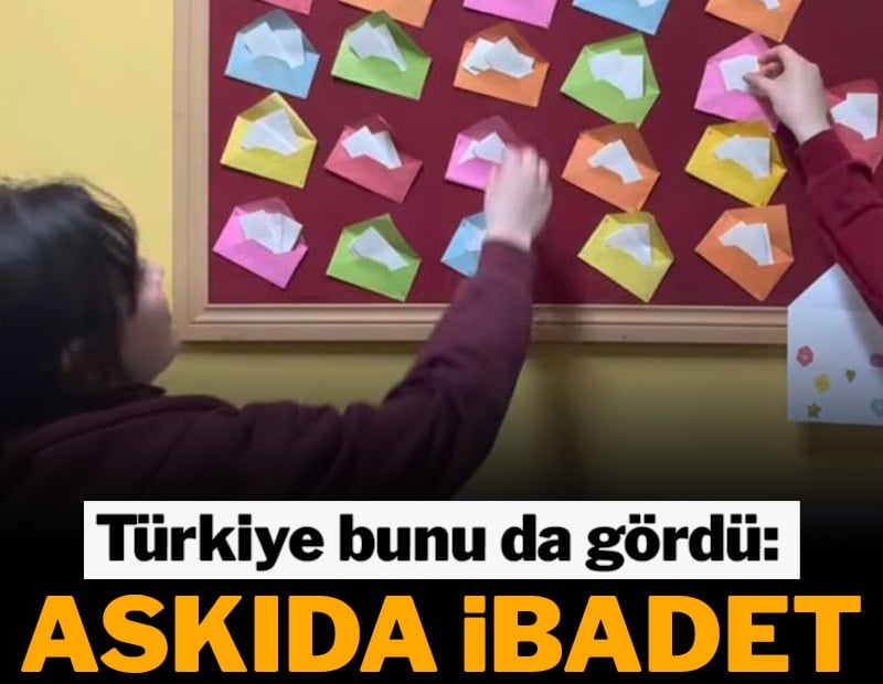 Türkiye bunu da gördü: Askıda ibadet