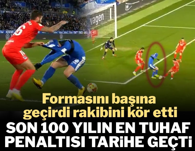 Son 100 yılın en tuhaf penaltısı! Formayı başına geçirdi...