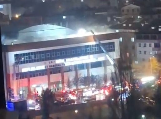 Başkentte saunada yangın