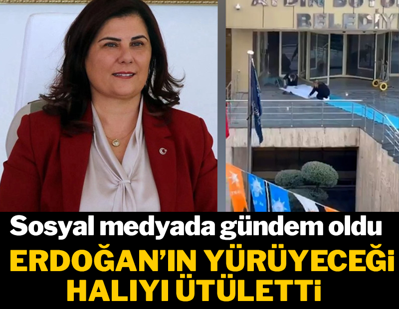 Özlem Çerçioğlu, Erdoğan’ın yürüyeceği halıyı ütületti