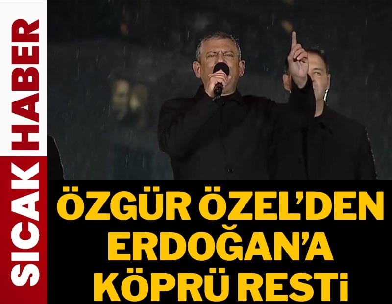 Özgür Özel'den Erdoğan'a köprü resti! CHP kar altında son ilçe mitingini yaptı