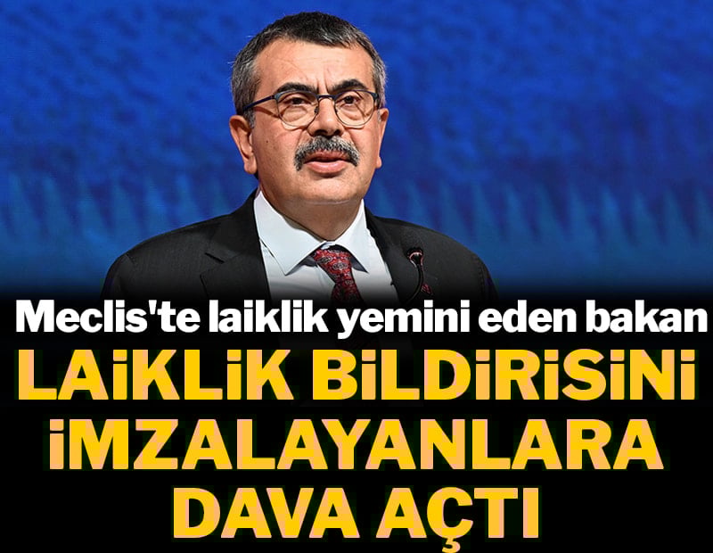 Meclis'te laiklik yemini eden bakan laiklik bildirisini imzalayanlara dava açtı