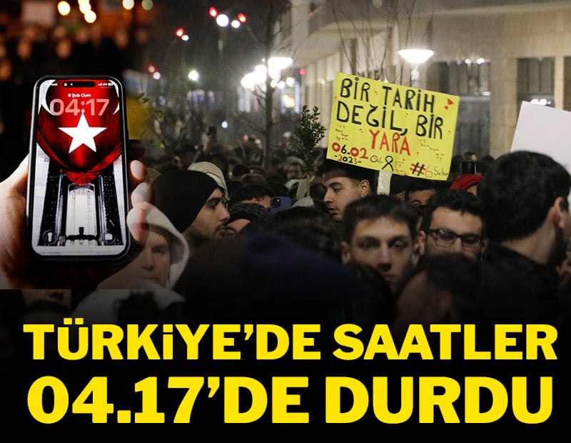 Türkiye'de saatler bugün 04.17'de durdu