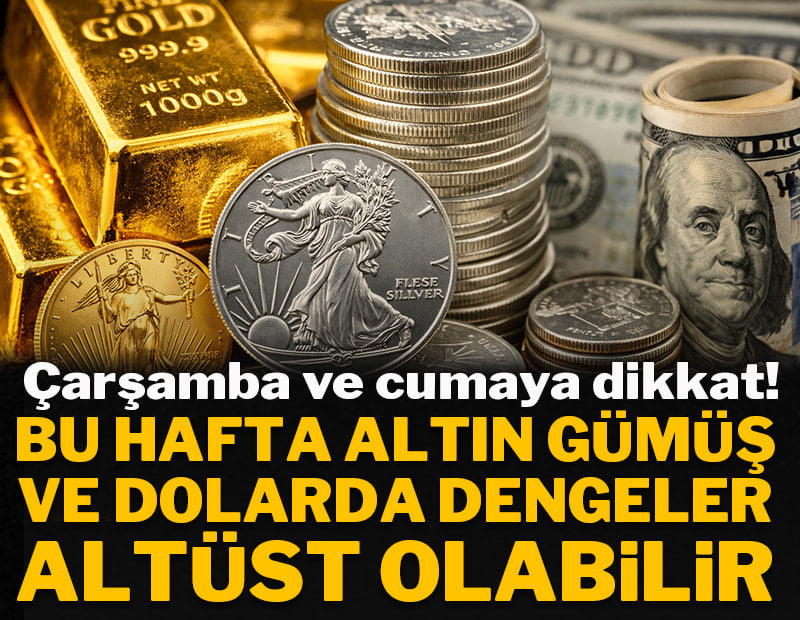 Bu hafta altın, gümüş ve dolarda dengeler altüst olabilir: Çarşamba ve cumaya dikkat!