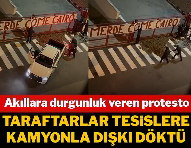 Taraftarlar takıma sinirlendi, tesislerin kapısına bir kamyon dışkı döktü!