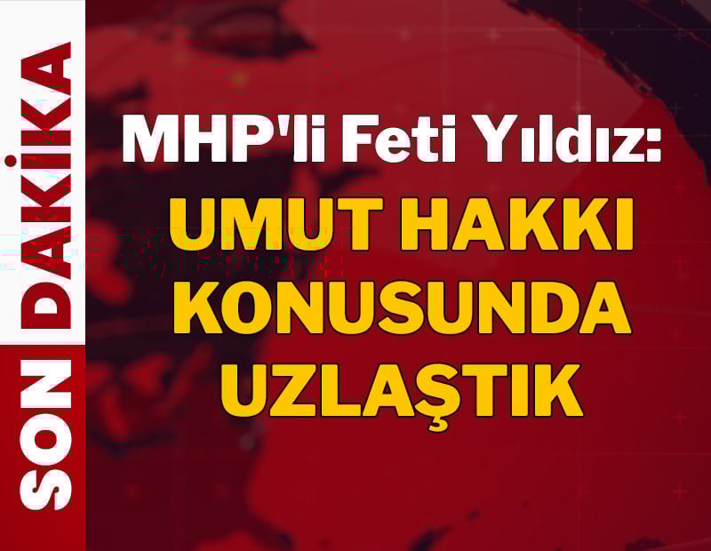 MHP'li Feti Yıldız'dan "Umut Hakkı" açıklaması