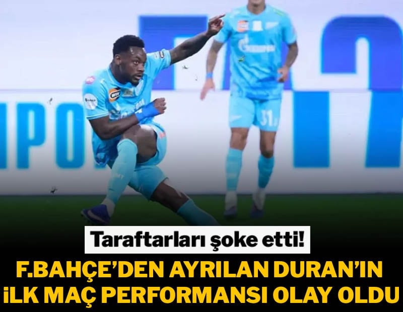 Fenerbahçe'den gönderilen Duran'ın ilk maç performansı olay oldu!