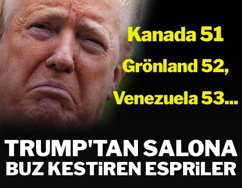 Trump'tan salona buz kestiren espriler: Üstüne sinirlendi